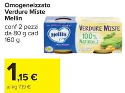 Carrefour Omogeneizzato Verdure Miste Mellin offerta