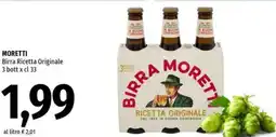Famila Market MORETTI Birra Ricetta Originale offerta