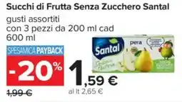 Carrefour Succhi di Frutta Senza Zucchero Santal offerta