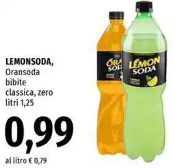 Famila Market LEMONSODA, Oransoda bibite classica, zero offerta