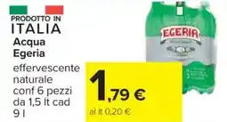 Carrefour Acqua Egeria offerta