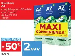 Carrefour Dentifricio AZ offerta