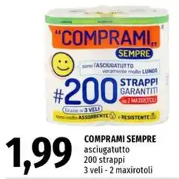 Famila Market COMPRAMI SEMPRE asciugatutto 200 strappi offerta