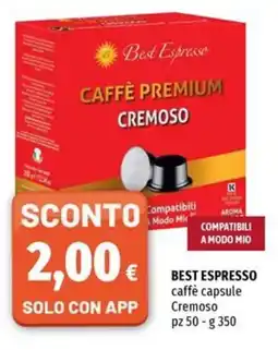 Famila Market BEST ESPRESSO caffè capsule Cremoso offerta