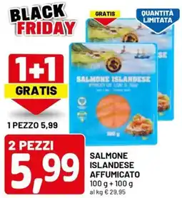 DPiù Salmone islandese affumicato offerta