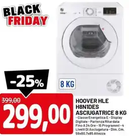 DPiù HOOVER HLE H8N1DES ASCIUGATRICE offerta