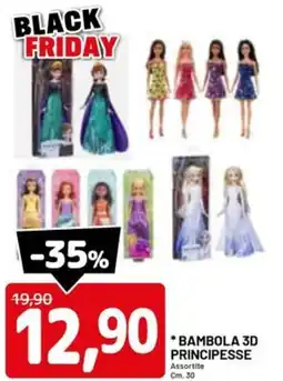 DPiù Bambola 3d principesse offerta