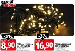 DPiù Catena luminosa 500 led bianco offerta