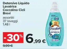 Carrefour Detersivo Liquido Lavatrice Coccolino Cicli Brevi offerta
