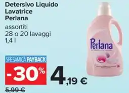 Carrefour Detersivo Liquido Lavatrice Perlana offerta