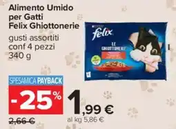 Carrefour Alimento Umido per Gatti Felix Ghiottonerie offerta