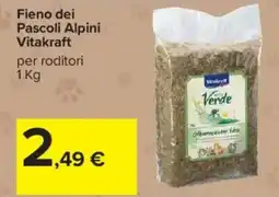 Carrefour Fieno dei Pascoli Alpini Vitakraft offerta