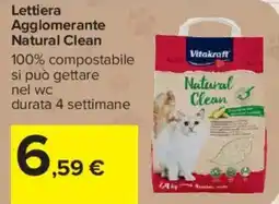 Carrefour Lettiera Agglomerante Natural Clean offerta