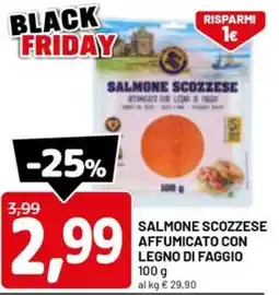 DPiù Salmone scozzese affumicato con legno di faggio offerta