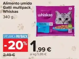 Carrefour Alimento umido Gatti multipack Whiskas offerta