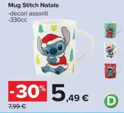 Carrefour Mug Stitch Natale offerta