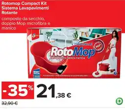 Carrefour Rotomop Compact Kit Sistema Lavapavimenti Rotante offerta