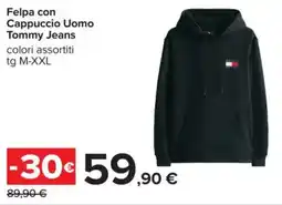 Carrefour Felpa con Cappuccio Uomo Tommy Jeans offerta