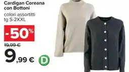 Carrefour Cardigan Coreana con Bottoni offerta
