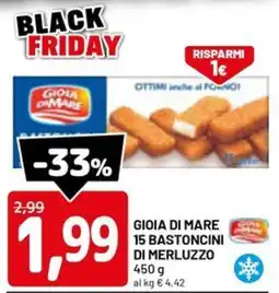 DPiù Gioia di mare 15 bastoncini di merluzzo offerta