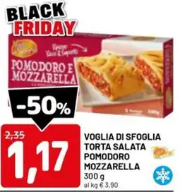 DPiù Voglia di sfoglia torta salata pomodoro mozzarella offerta