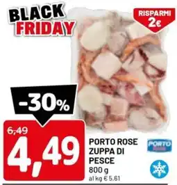 DPiù Porto rose porto zuppa di pesce offerta
