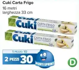 Carrefour Cuki Carta Frigo offerta
