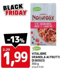 DPiù Vitalibre granola ai frutti di bosco offerta