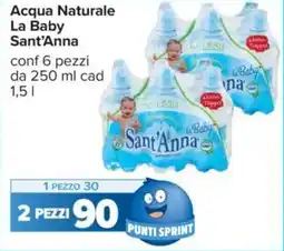 Carrefour Acqua Naturale La Baby Sant'Anna offerta