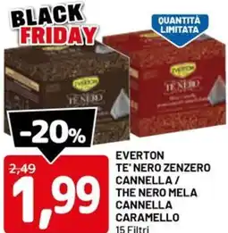 DPiù Everton te' nero zenzero cannella / the nero mela cannella caramello offerta