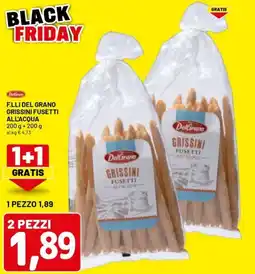 DPiù F.lli del grano grissini fusetti all'acqua offerta