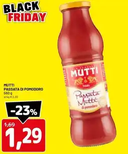 DPiù Mutti passata di pomodoro offerta