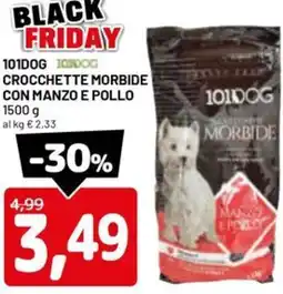 DPiù 101dog crocchette morbide con manzo e pollo offerta