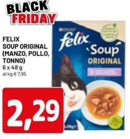 DPiù Felix soup original (manzo, pollo, tonno) offerta