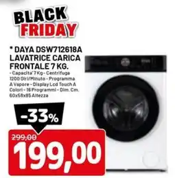 DPiù DAYA DSW712618A LAVATRICE CARICA FRONTALE 7 KG offerta