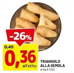 DPiù Triangolo alla semola offerta