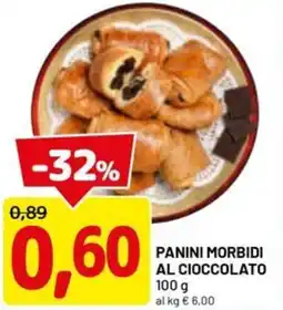 DPiù Panini morbidi al cioccolato offerta
