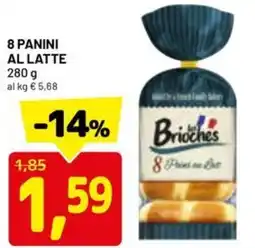 DPiù 8 panini al latte offerta