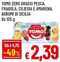 A&O Yomo zero grassi pesca, fragola, ciliegia e amarena, agrumi di sicilia offerta