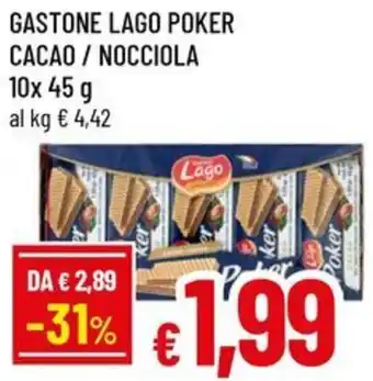 A&O Gastone lago poker cacao/nocciola offerta