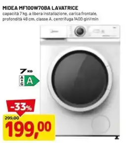 DPiù MIDEA MF100W70BA LAVATRICE offerta