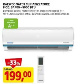 DPiù DAEWOO SAF09 CLIMATIZZATORE MOD. SAF09-9000 BTU offerta