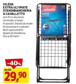 DPiù Vileda extra ultimate stendibiancheria a cavalletto offerta