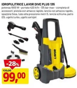 DPiù IDROPULITRICE LAVOR DIVE PLUS 135 offerta