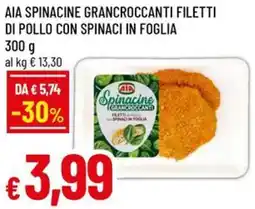 A&O Aia spinacine grancroccanti filetti di pollo con spinaci in foglia offerta