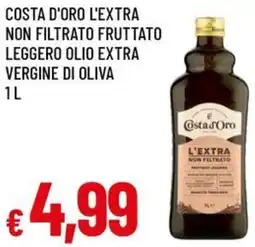 A&O Costa d'oro l'extra non filtrato fruttato leggero olio extra vergine di oliva offerta