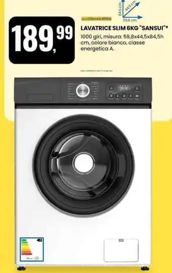 LAVATRICE SLIM 6KG "SANSUI"