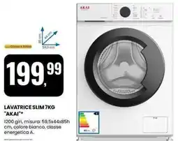 Eurospin Lavatrice slim 7kg "AKAI" offerta