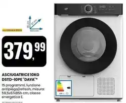 Eurospin ASCIUGATRICE 10KG DSTD-10PE "DAYA"* offerta