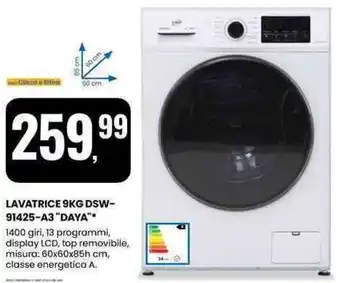 LAVATRICE 9KG DSW- 91425-A3 "DAYA"